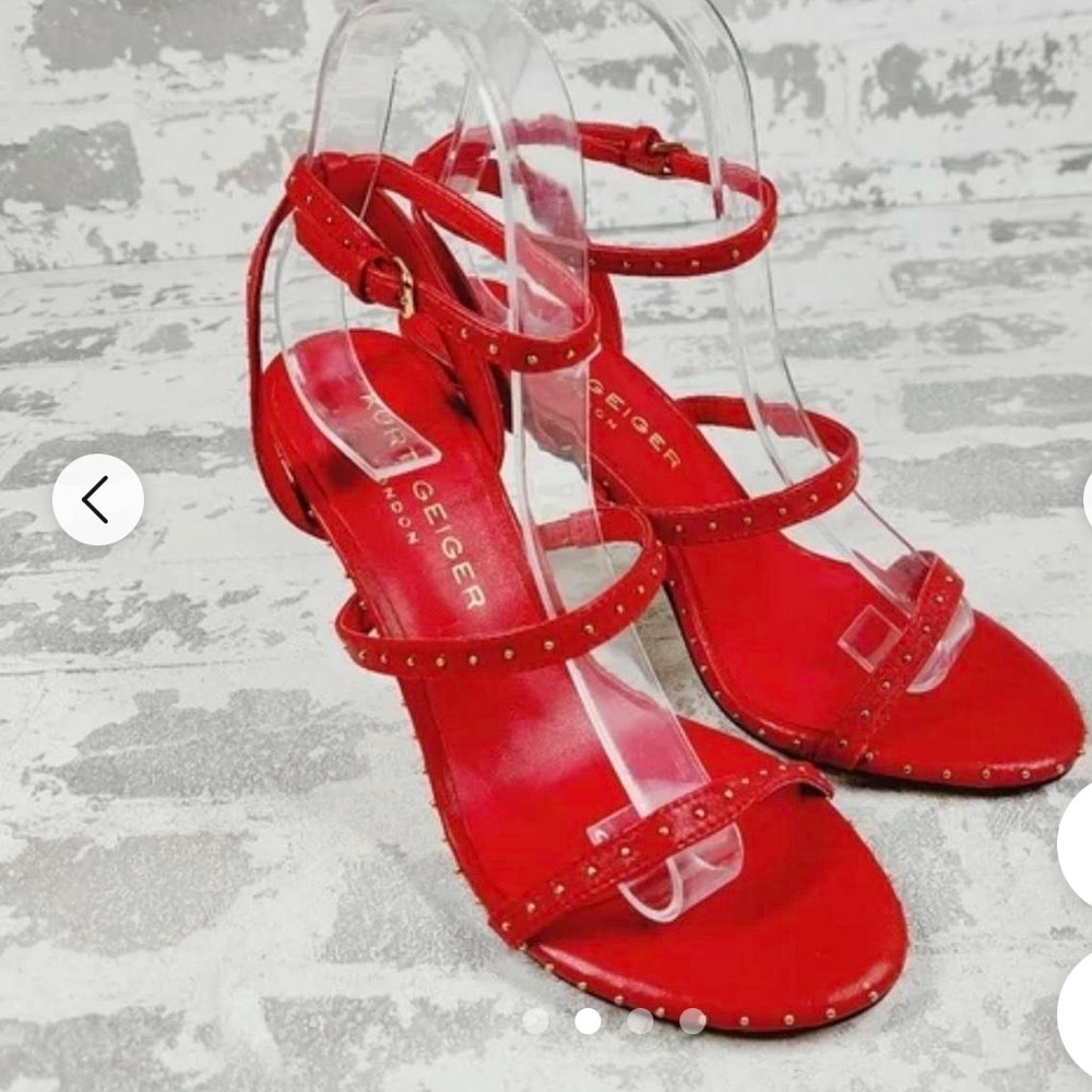 Kurt Geiger Red Patent Leather Sandals